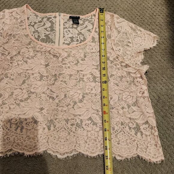 Torrid plus size Lace/ Sheer blouse sz 2 = CLOSET CLOSING - Picture 3 of 9
